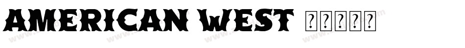 American West字体转换